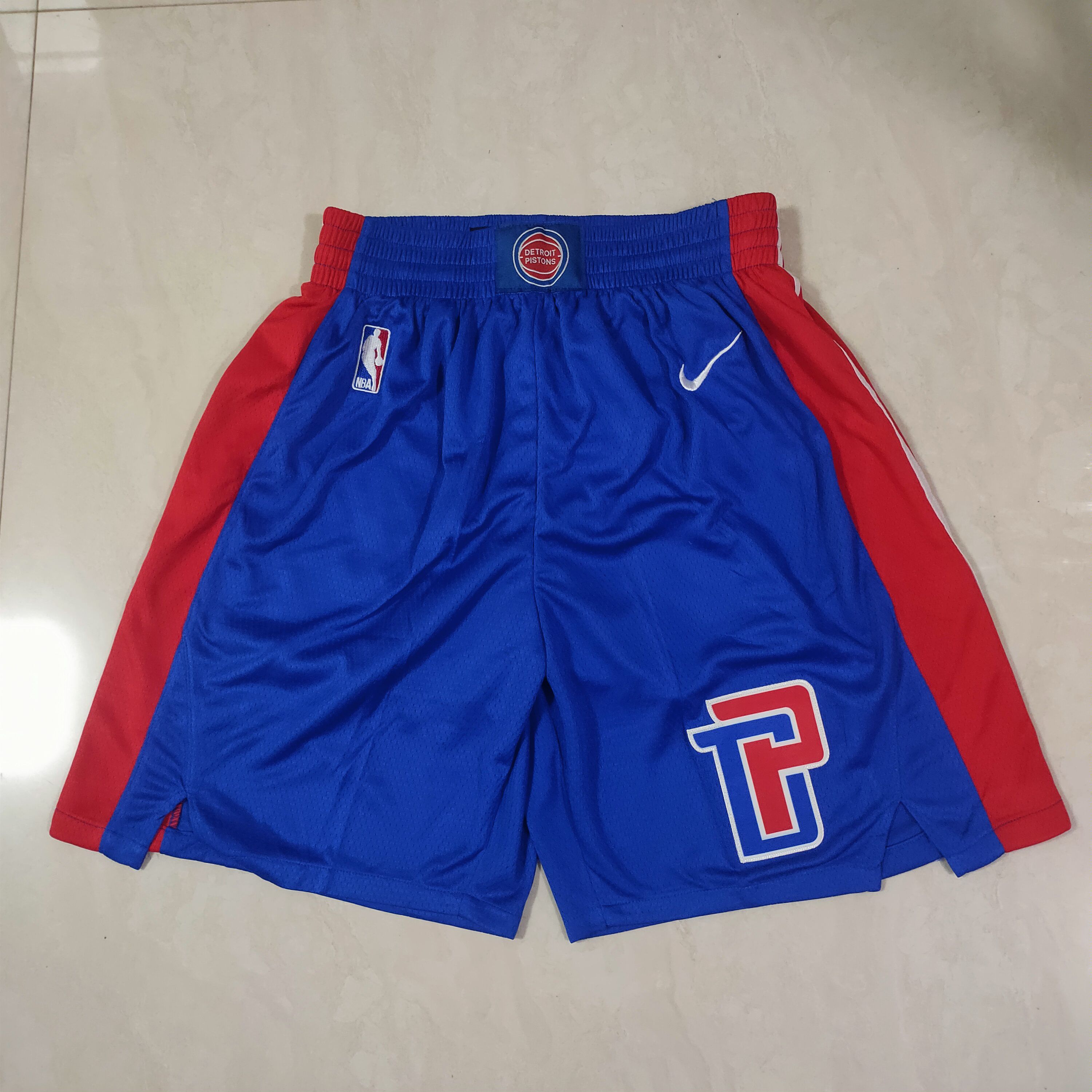 Men NBA Detroit Pistons Blue Shorts 0416